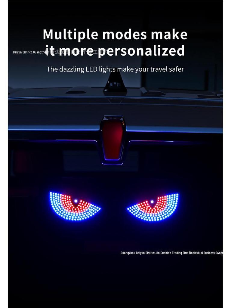 Cross-Border LED Rear Windshield Expression Light with Remote Control