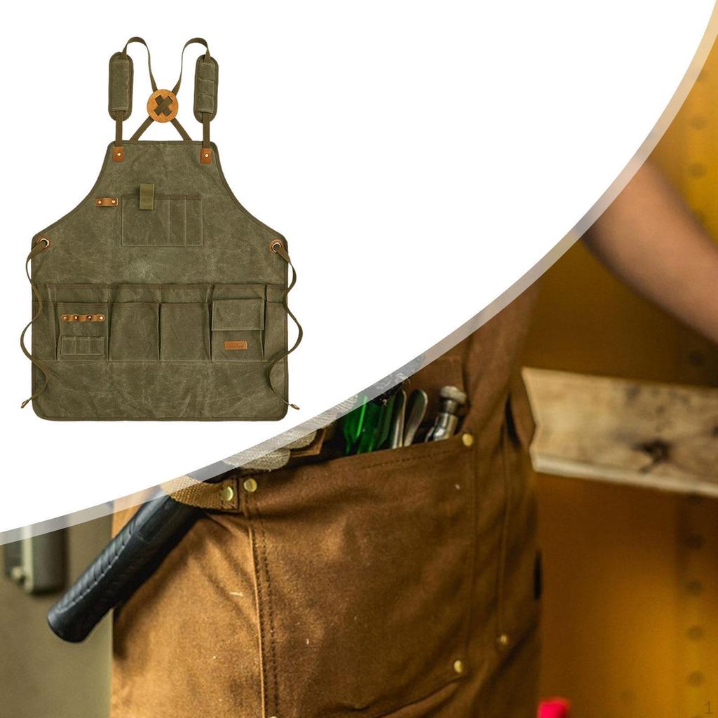 Tablier croisé réglable pour outils et équipements de menuiserie
