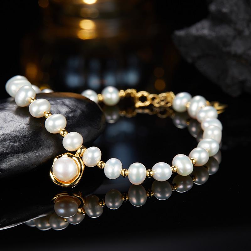 

Stylish And Elegant S925 Sterling Silver With Natural Pearl Necklace Women S Xiaohongshu Earrings Jewelry