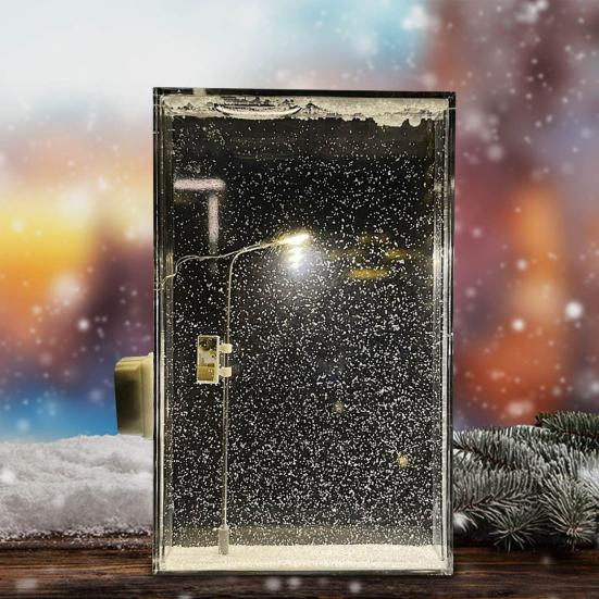 Yousheng 1/2/3 Sets Snowy Night Light DIY Set Christmas Snow Scene Lamp Perfect Emotional Gift Home Office Decoration