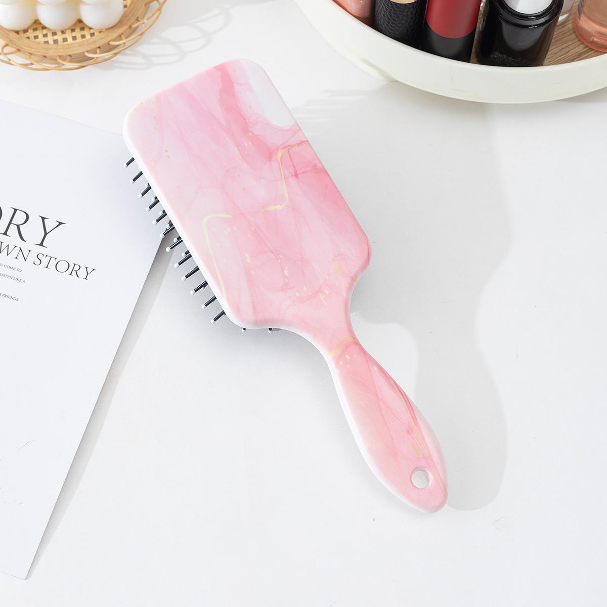 

Расческа на воздушной подушке, массажная расческа для вьющихся волос, портативная подушка безопасности, салонные щетки для волос, антистатическая, противозапутывающая, гладкая расческа, расческа для душа, инструменты для укладки волос розовый
