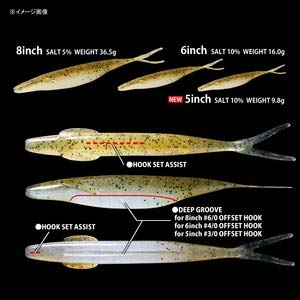 Depth Worm Sakamata Shad 5 Inch #127 Silver