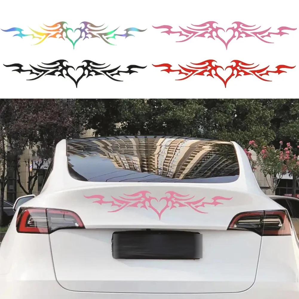 DIY Heart Wings Car Windshield Sticker Vinyl Film Self-Adhesive Auto Decor Removable Vehicle Tuning Accessory
