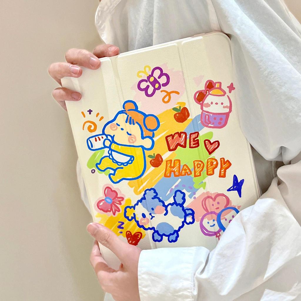 Magnetic Cartoon Acrylic iPad Case - Fits iPad Air 5 & iPad Mini 6 for Secure Tablet Protection