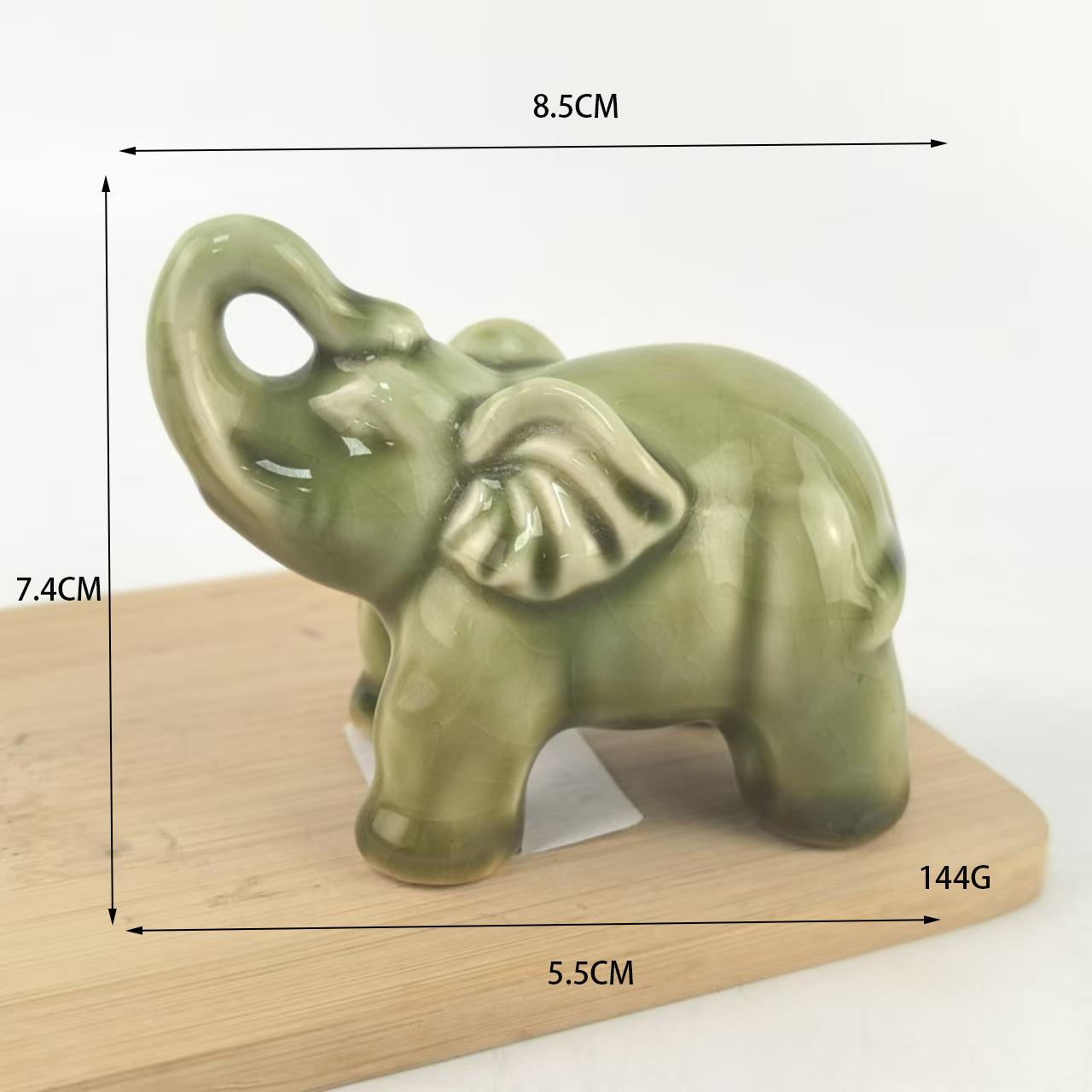 Ceramic Mini Elephant Desktop Niche Ornaments Are Safe As Images, Exquisite And Can Be Maintained Desktop Tea Pet Coffee Table Ornaments