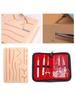 Silicone Skin Suture Training Kit Reusable Traumatic Skin Teaching Module Medical Surgical Suturing Gadgets Supplies