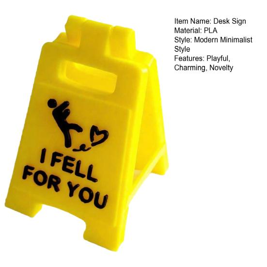 Romantic "I Fell for You" Mini Sign Funny Valentine's Day Gift for Boyfriend Girlfriend Husband Wife Cute Love Gift for Anniversary Christmas