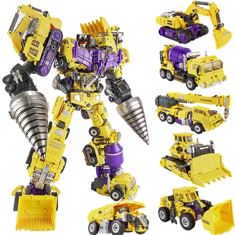 JINBAO 6 IN 1 GT Devastator Toys Transformation G1 Oversize Scrapper Haul Mixmaster Hook KO Action Model Robot Kids Gifts