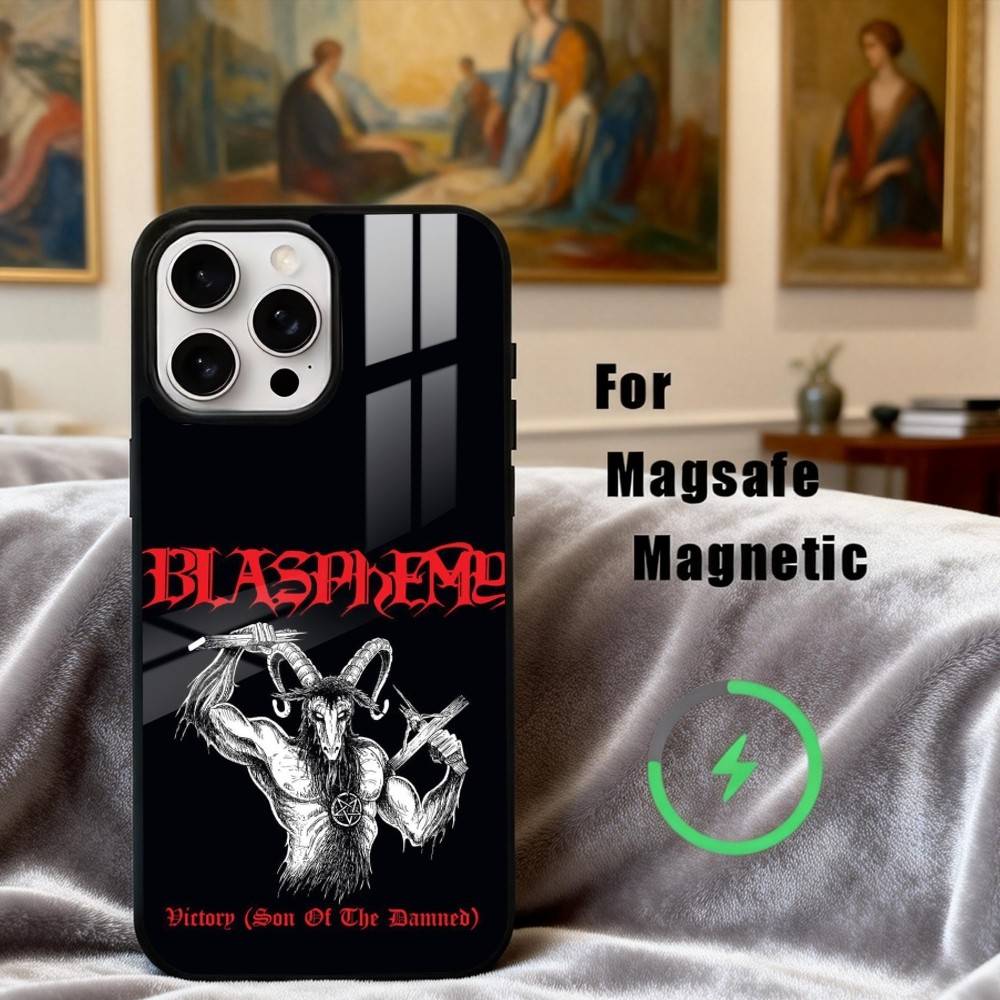 H-Hail S-Satan-N  Phone Case For iPhone 17,16,15,14,13,12,Plus,Pro,Max for Magsafe Magnetic Wireless Charging