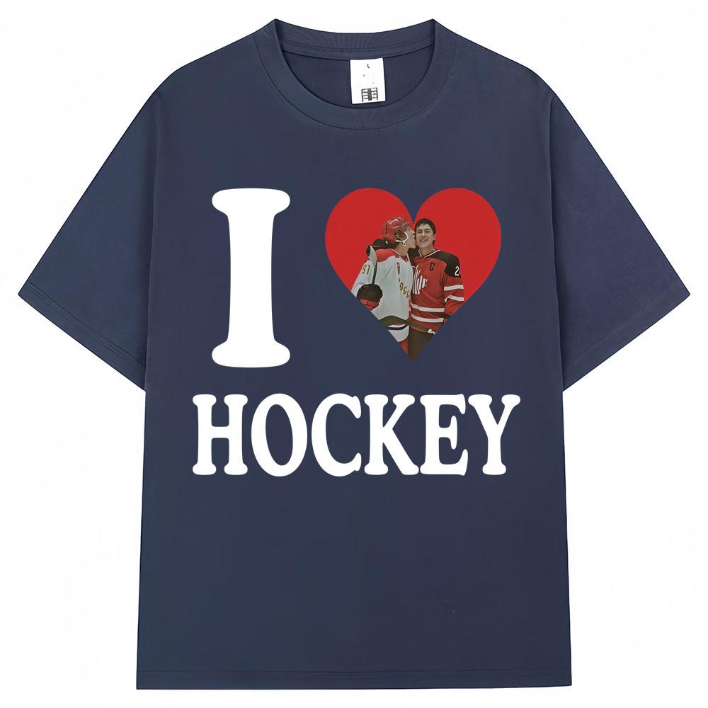 Heated Rivalry I Love Hockry T Shirts Llya Rozanov Unisex Women Fashion Vintage Tshirt Oversized 100 Cotton Tshirts Streetwear