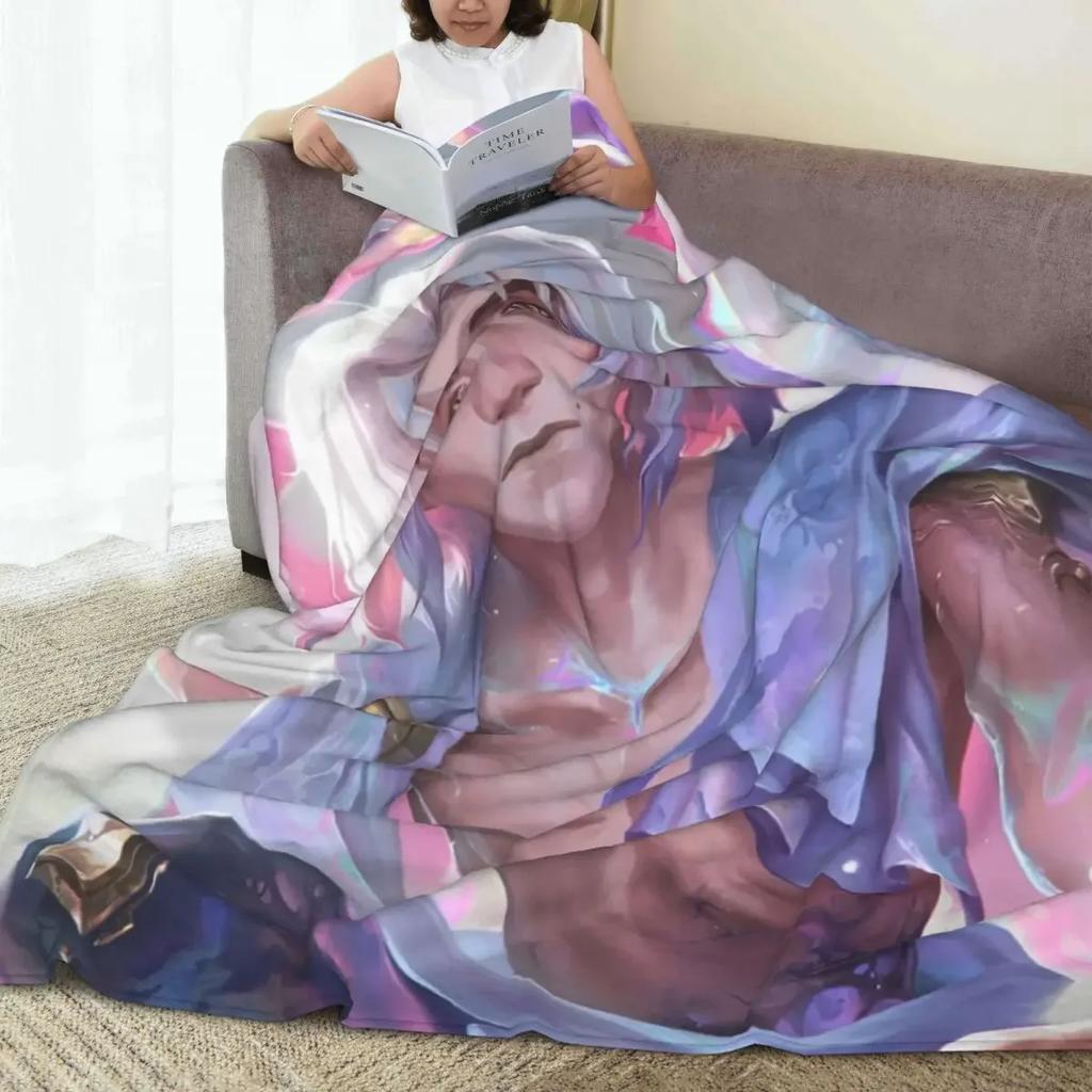 Arcane Viktor Spiel Flanelldecke Weich Warm Bettwäsche Überwürfe für Heimdeko Camping Druck Tagesdecke Sofa Bettüberwurf