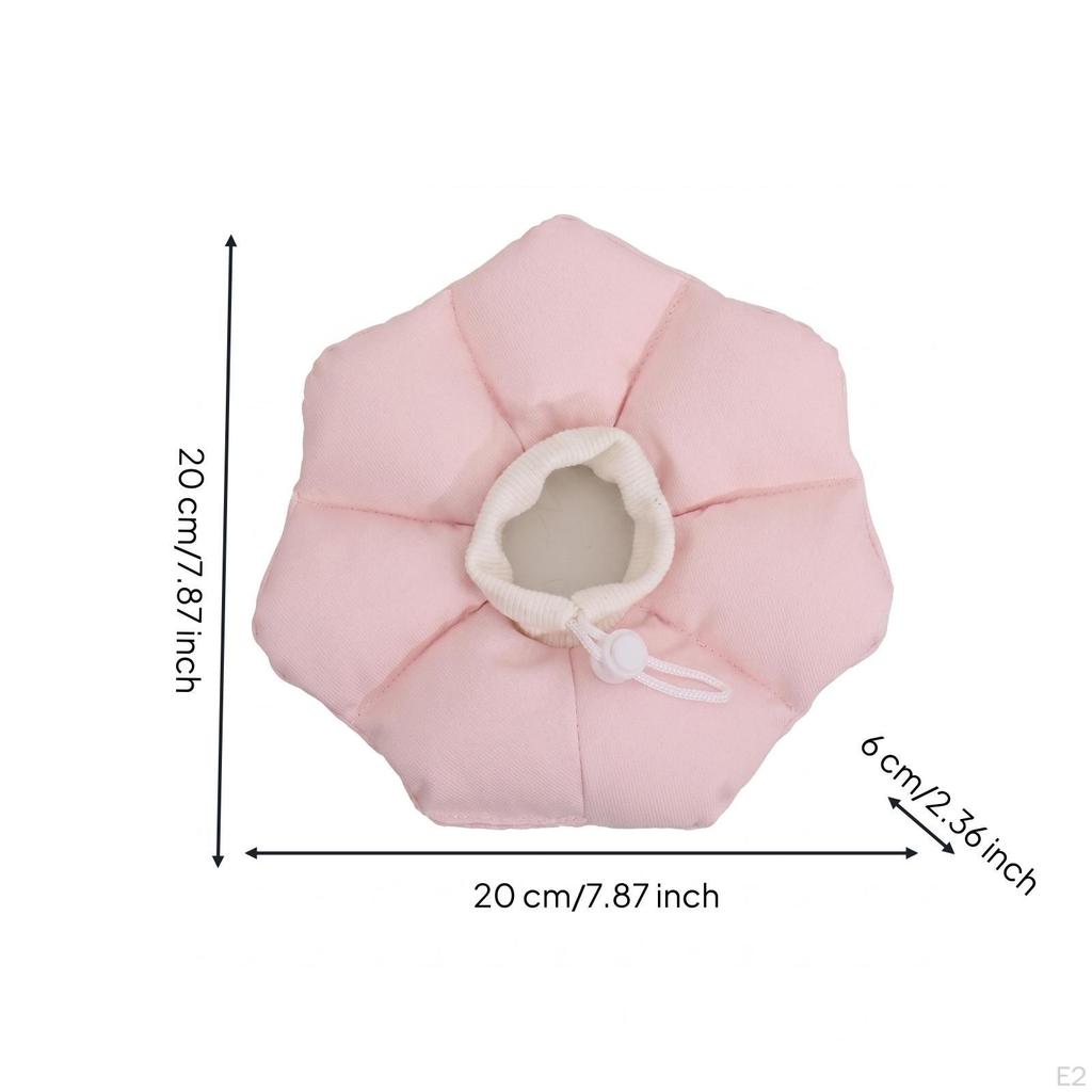 FlowerShaped Pet Adjustable Padded Textile Exterior for Small Pets S Pink