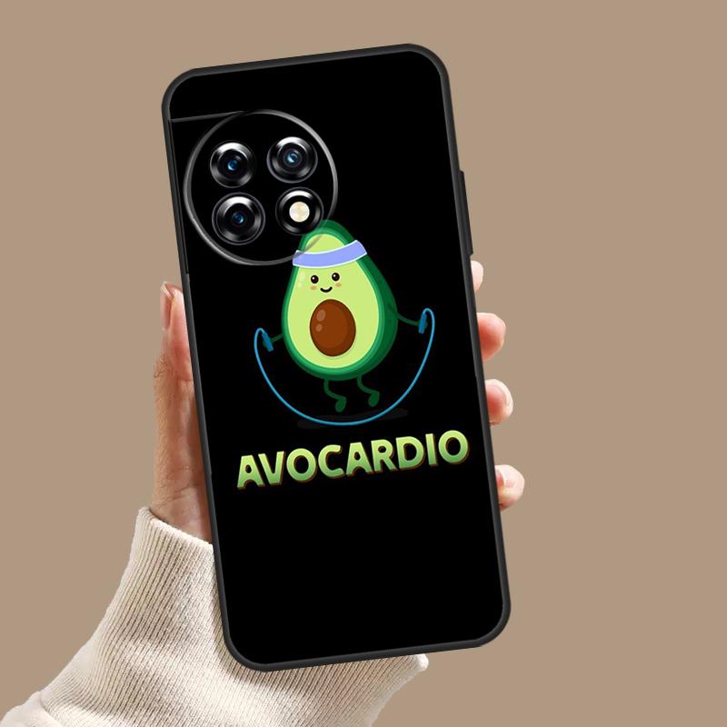 Cute Cartoon Avocado Fitness Case For OnePlus Nord 5 CE 3 4 Lite N20 N30 OnePlus 15 13 12 11 10T 13T 13R 8 9 10 Pro Cover