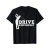 European Sizes Men'S Funny Golf T-Shirt - Drive Responsibly Golf Swing Graphic Tee - Black Shirt with White Print