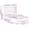 Solid Wood Bed with Shelf Without Mattress Wax Brown 75 x 190 cm
