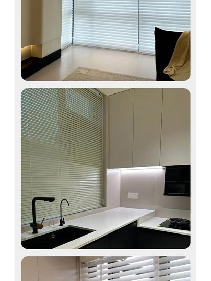 Venetian Roller Blinds - Blackout Shading for Bathroom, Toilet, Office, and Kitchen Windows, No Drilling Required