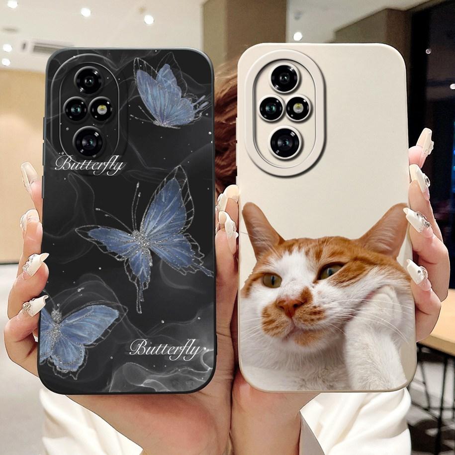 For Honor 200 Pro Case ELP-AN00 Phone Cover Popular Flower Avocado Soft Silicone Matte Fundas For Honor 200Pro Protective Bumper