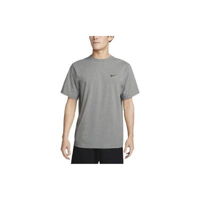 As M Nk Df Uv Hyverse Ss Solid Color Sports Casual Crew Neck Short Sleeve T-Shirt Men Tops Gray DV9840-097