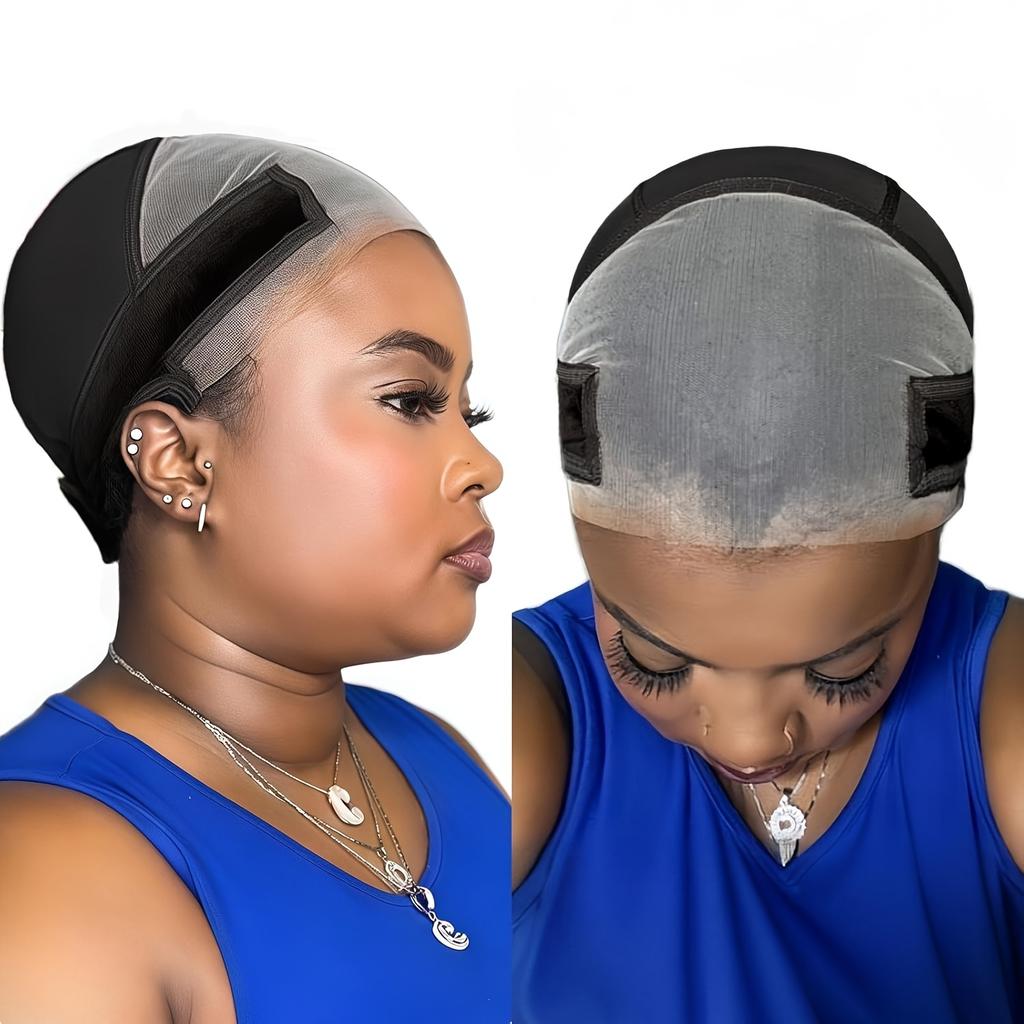 Ladies Wig Cap - Non-slip Adjustable Wig Cap Without Glue, Reusable High-definition Lace Front Wig Cap, Suitable for All Sizes