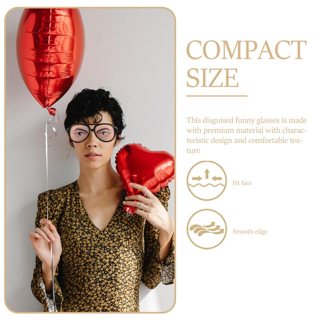 Lightweight Funny Glasses One Size Cool Fashion Style Prop for Halloween Cosplay Masquerade Party Prank Gag Gift Idea