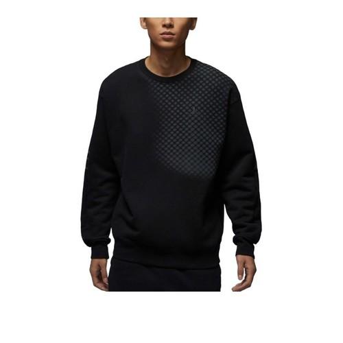 Nike Comfortable Crewneck Pullover Long-Sleeve Sweatshirt for Men - Black