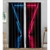 Neon Emitted Light Filtering 3D Printing WaveBlackout Window Panel Curtain Living Room Room Bedroom Bathroom Kicthen Door Cupboard Decor Hooks