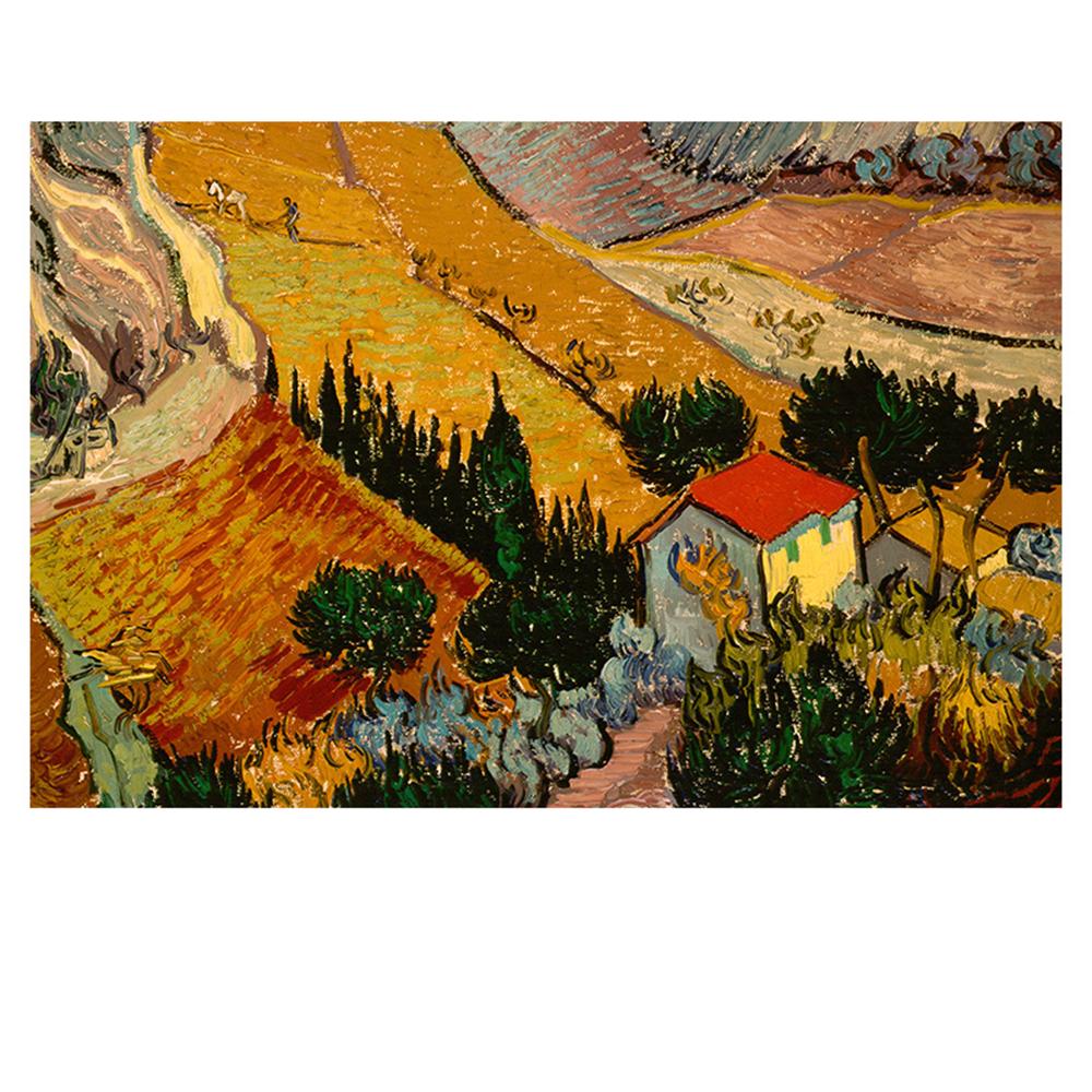 PVC Mat Placemats for Table Waterproof Dining Tableware Pad Monet Van Gogh Cup Bowl Costers Non-Slip Insulation Place Mats Set