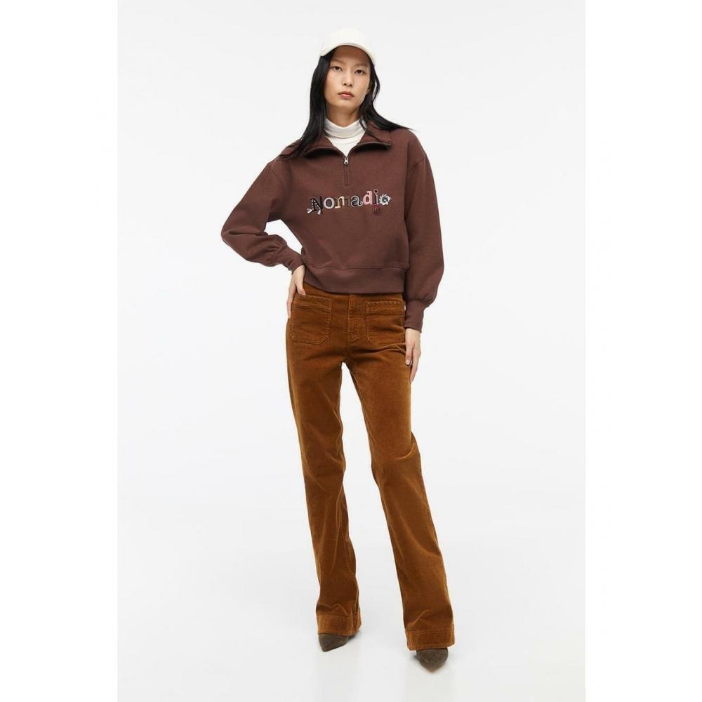 

H&M вельветовые брюки-клеш коричневые 1214505001