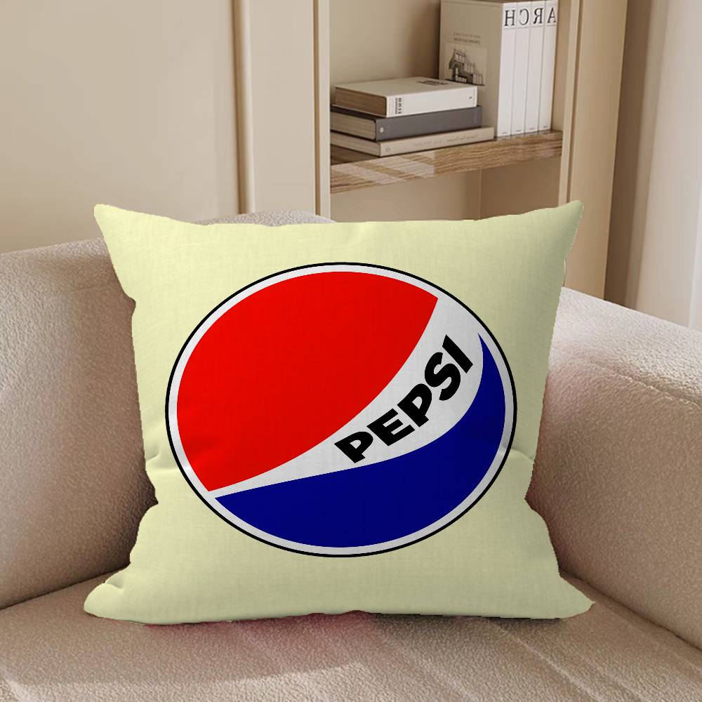 P-PepsiS Cartoon Drinks Pillow Case Removable Washable Cushion Cover – All-Season Soft Linen