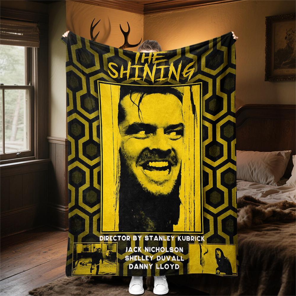 1pc THE SHINING Outdoor Flannel Blanket Soft Plush Decor for Picnics, camping,Bedroom, Playroom, or Lunch Break, Perfect Gift