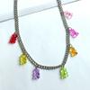 Collier Ours à Chaîne Épaisse Colorée - Bijou de Mode