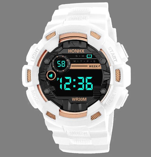 Men's Fashion Creative Large Dial Electronic Sports Watch Student Watch