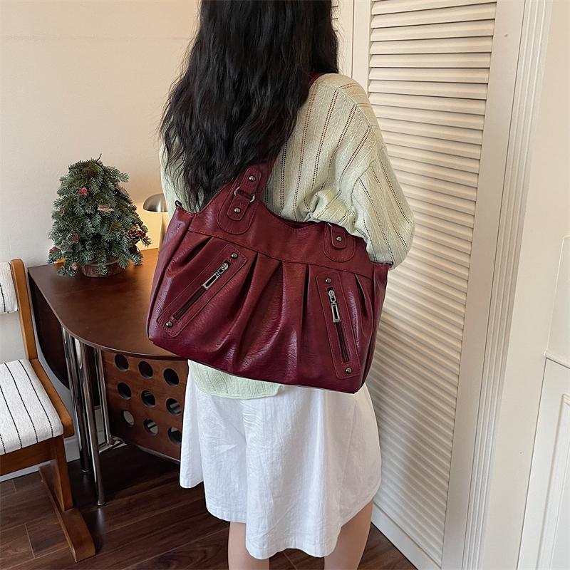 Vintage Women's Large Capacity Shoulder Bag Women's Portable Tote Bag