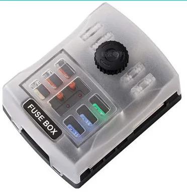 Fuse Box 6 Way Blade Fuse Block Holder Waterproof M5 Stud With LED Indicator Light For Auto Car Boat Turck Marine 12V 32V Amagi