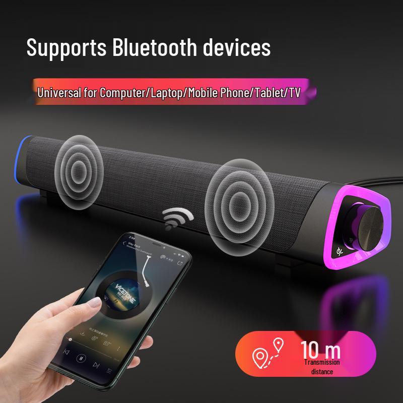 New Naiye Bluetooth Desktop Soundbar with Dual Speaker Subwoofer System