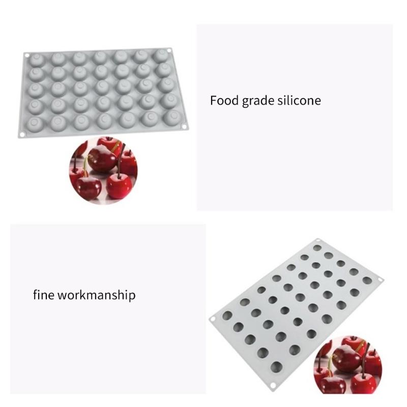Chocolate Molds Small Cherry Shape Mousse Molds Pastrys Bakings Supplies Silicone Material Suitable for DIY Bakings Treat