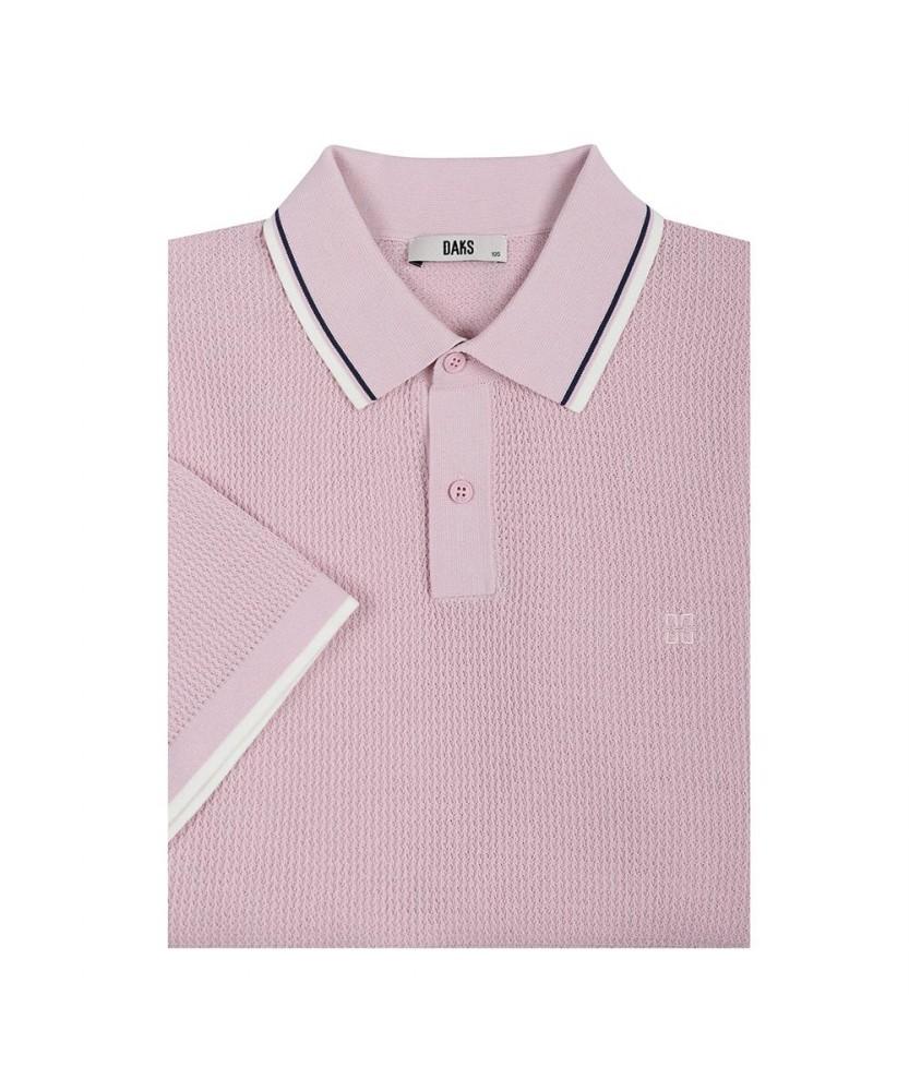 Dagseusyeocheu Cotton Blend Short Sleeve Collared Knit Pink_Dls1Swts110P1