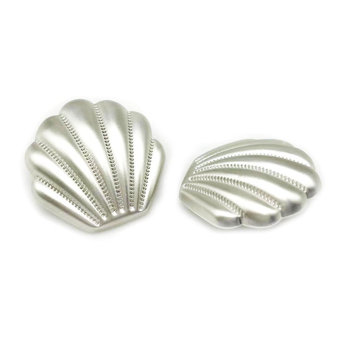 

10 шт. креативных пуговиц в форме ракушки 18/23 мм, металлические пуговицы-гребешки на ножке, аксессуары для женской одежды 18mm