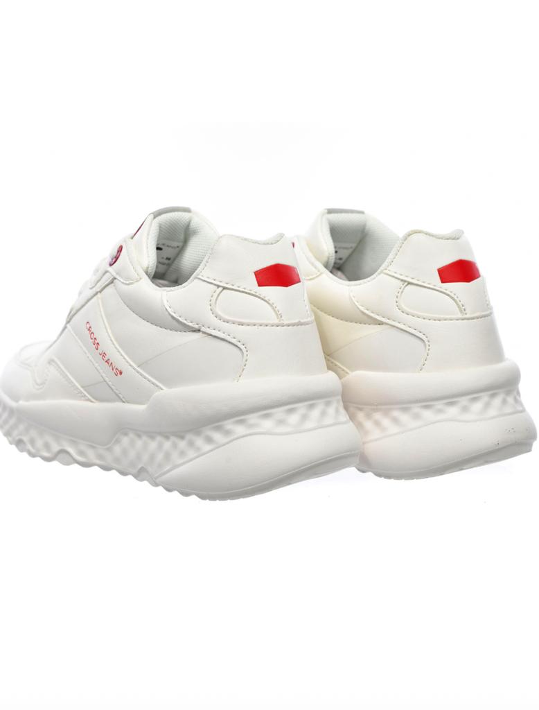 Cross Jeans KK2R4020 White Unisex Sports Sneakers with Laces