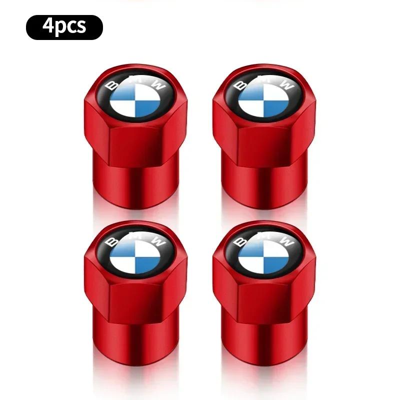 Conjunto de 4 tampas de válvula de ar de metal para pneus de carros BMW M M3 M5 F10 F30 F20 E28 E30 E34 E36 E39 E46 E91 Performance X1 X2 X5