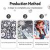 Disney DIY Pearl Painting Frozen Anna Decorative Painting Creative Ornaments Friends Gifts Desktop Furnishings Home Decoration