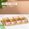 Nordic Style Glass Serving Tray Set With Divided Dishes Lids Fruit Nuts Snacks Dessert In Restaurant KTV Hotel