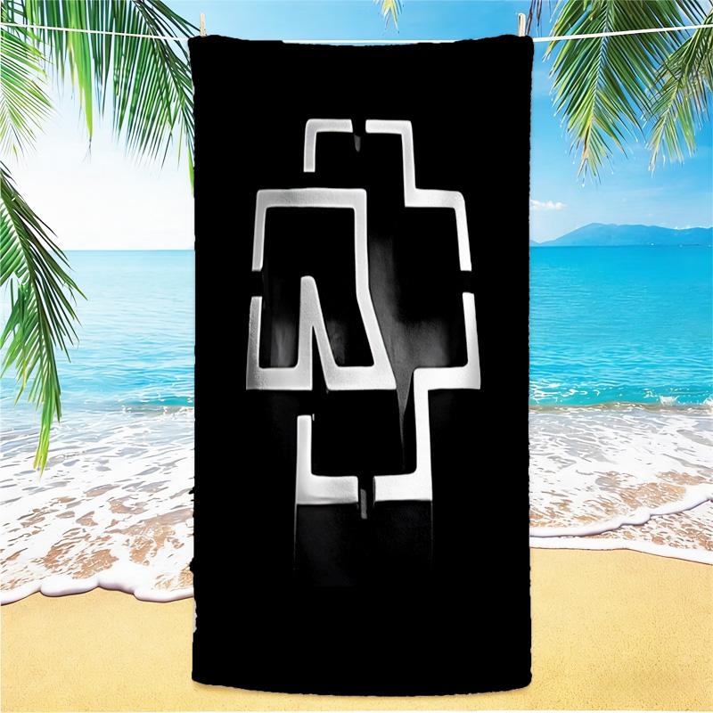 1 Stück Rammstein Musikvideo Teaser Strandtuch, schnell trocknendes saugfähiges Strandtuch, Outdoor-Sport Schwimmen Strandtuch, Weich und bequem Y7302