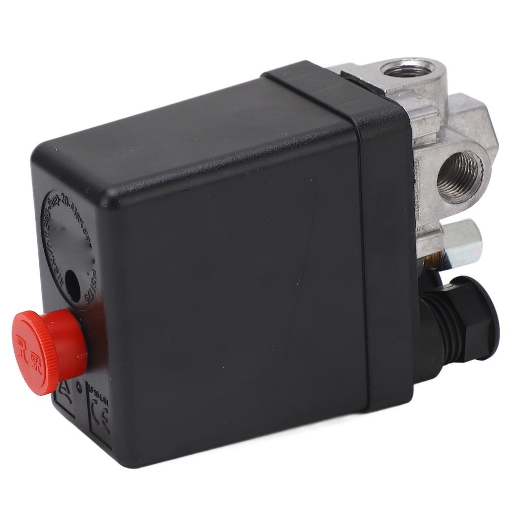 6 to 8kg Air Compressor Pressure Switch Heavy Duty 4 Port Air Compressor Switch NPT1 4in 135 to 175PSI 20A AC 240V