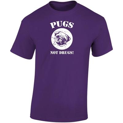 Pugs Not Drugs Funny Pug Dog Puppy Rescue K9 Cute Gift T Shirt