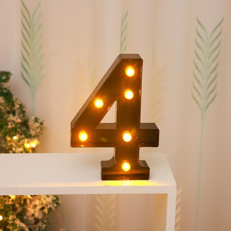 Cross-border Hot-Selling Black LED Letter Lamp for Proposal, Festival Decoration, and Ambiance Arrangement