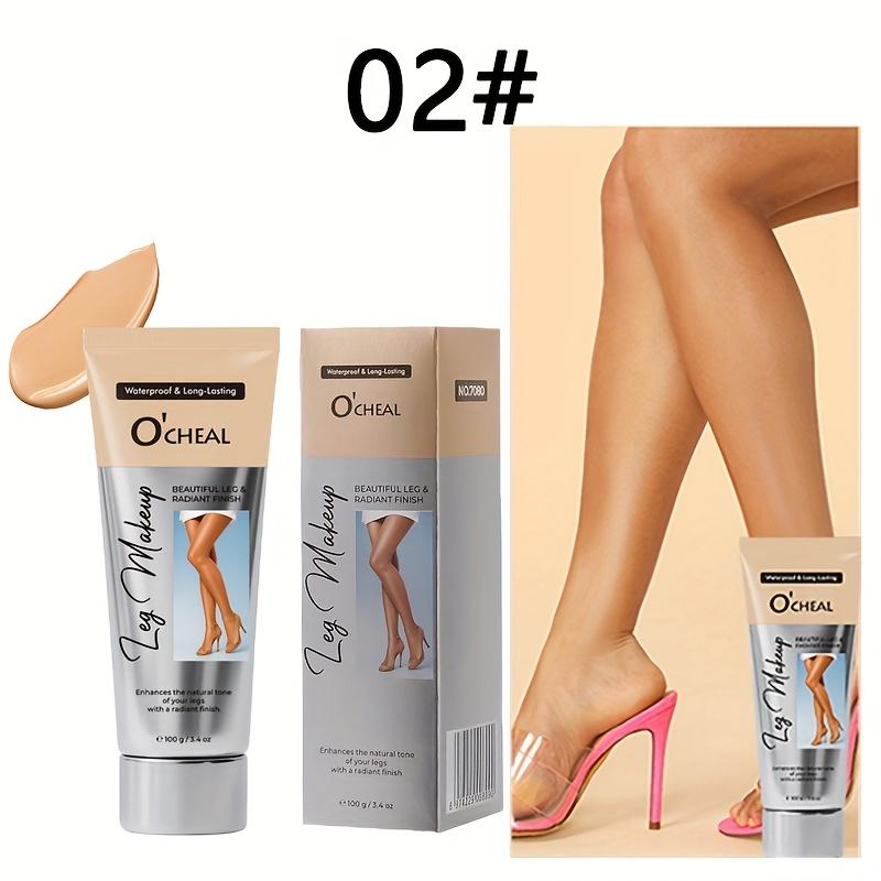 OCHEAL 100ml Beauty Leg Cream Makeup Body Coverage Long-lasting Waterproof Concealer Skin Tone Wheat Tan Brown Liquid Foundation