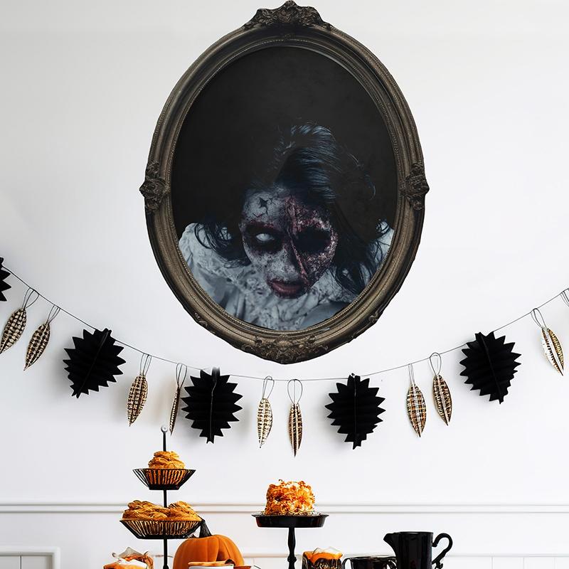 Halloween Theme Horror Mirror Zombie Living Room Festival Atmosphere Wall Decoration Wall Sticker Home Decoration