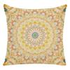 Mandala Print Meditation Cushion Cover National Wind Flax Pillowcase Home Decoration Retro Pillowcase 45*45Cm