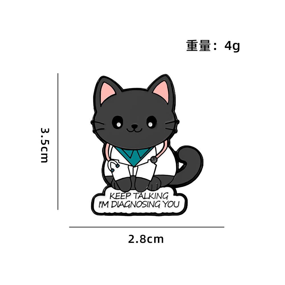 Личность Милый Мультяшный Кот Медицинская Серия Значок Медицинский Кот Брошь Медсестры Украшение для Одежды Рюкзака